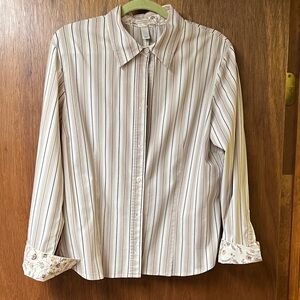 Striped Button-Up Shirt
